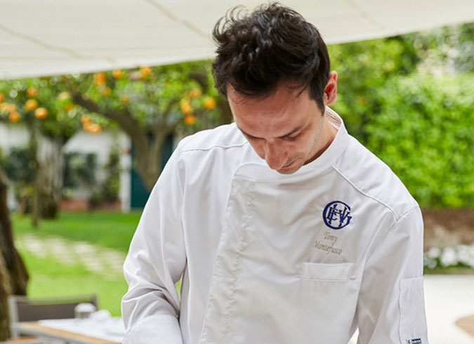 Chef Antonino Montefusco at L'Orangerie